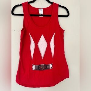 Red Power Rangers Tank Top Women’s Size Small